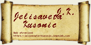 Jelisaveta Kusonić vizit kartica